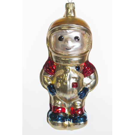 Christbaumschmuck-Glasornament Astronaut gold