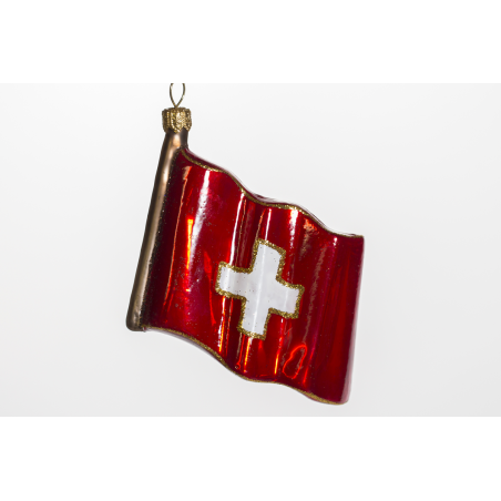Christbaumschmuck-Glasornament Flagge - Schweizer-Fahne