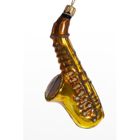 Christbaumschmuck-Glasornament Saxophon