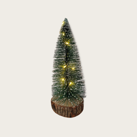 LED-Tannenbaum auf Holzsockel 28 cm