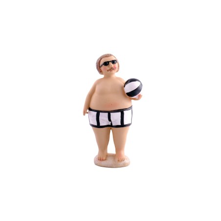 Figur sportlicher Strand-Herr mit Ball