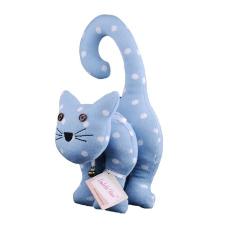 Türstopper Cat Pastel blue with dots
