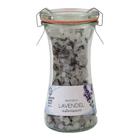 Badesalz Lavendel im Delikatessenglas100 ml