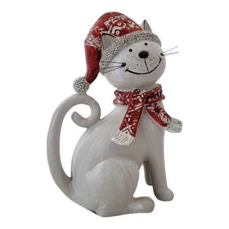 Katze mit Santa-Mütze