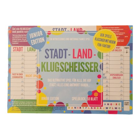 Stadt-Land-Klugscheisser Junior EditionSpielblock mit 50 Blatt