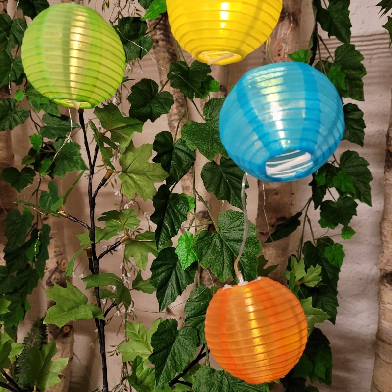 LED Solar-Lichterkette mit 10 farbigen