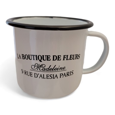 Becher - Tasse DE FLEUR emailliert